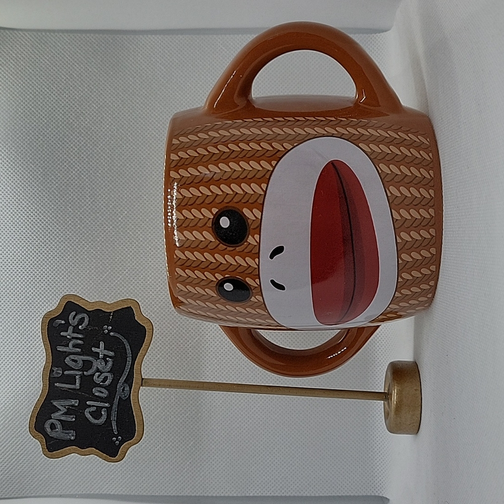 Galerie Sock Monkey Mug with 2 Handles Brown